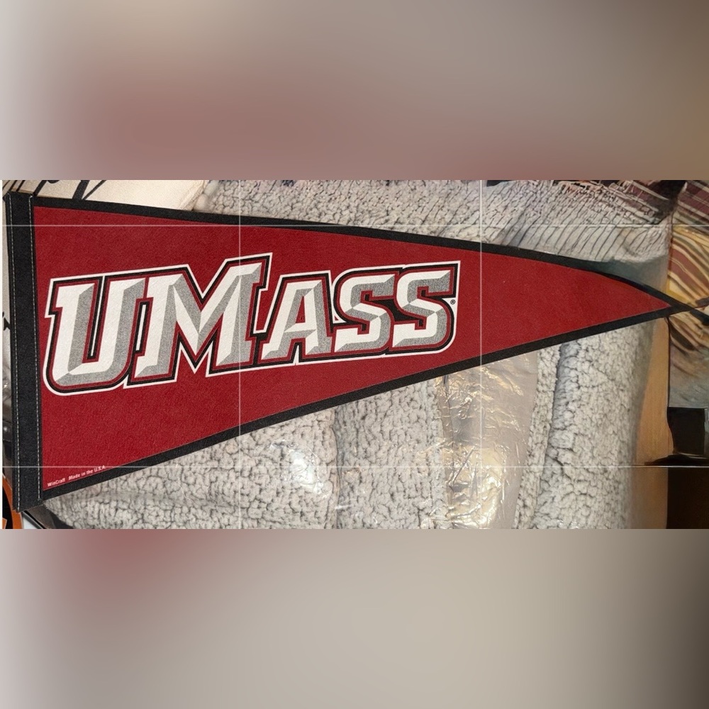 UMass Red Logo Felt Pennant
